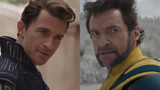 Jonathan Bailey as Fiyero in wicked and Hugh Jackman as Wolverine in Deadpool and Wolverine