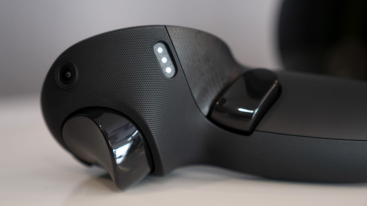 The rubbery grips on the Quest Touch Pro controllers for the Meta Quest Pro and Meta Quest 2