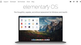 Website screenshot for elementary OS