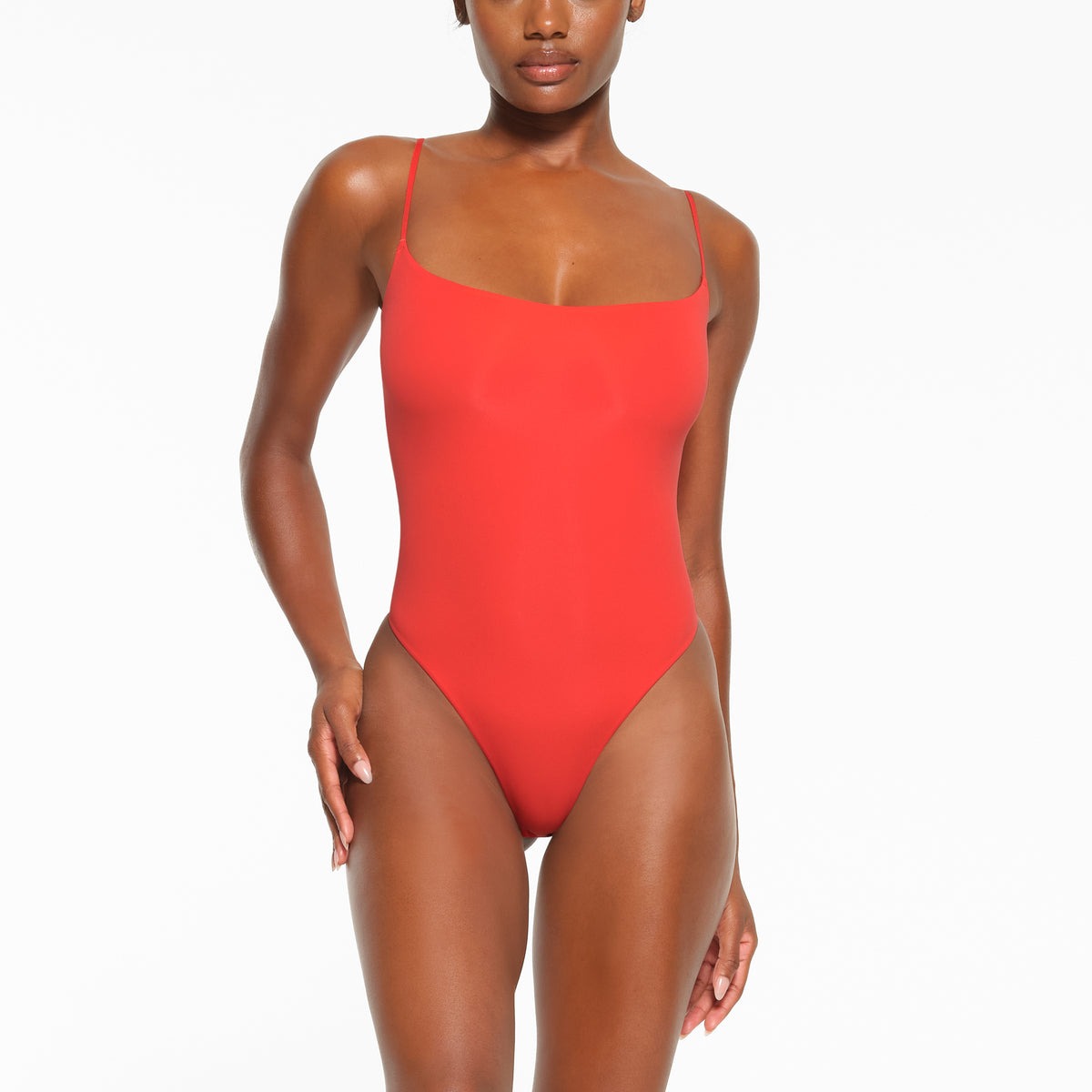 Skims red bodysuit