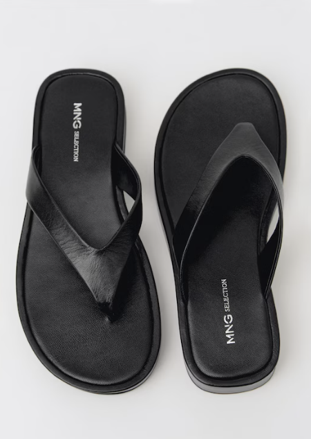 Mango Leather straps sandals