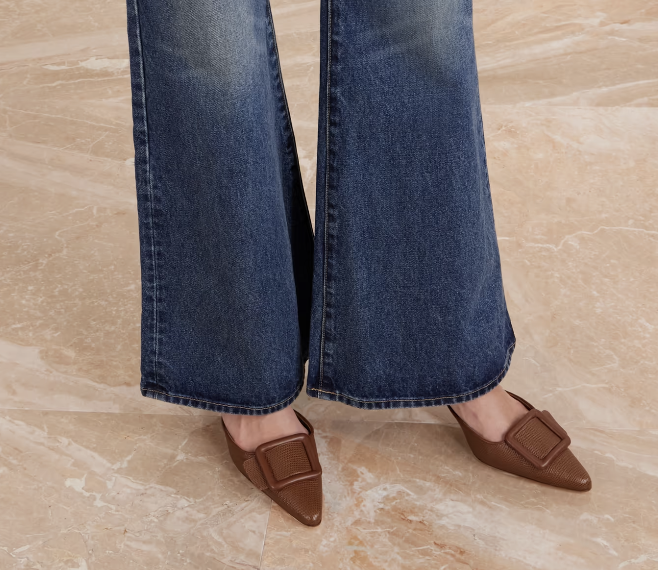 MANOLO BLAHNIK, Maysalebi 50 lizard-effect leather mules