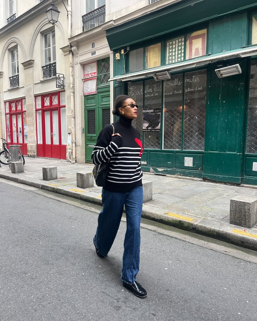 French girl jeans and loafers