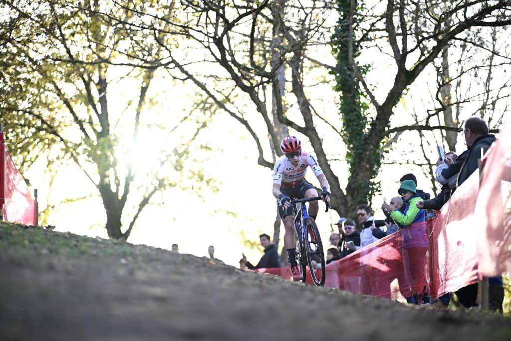 Dutch Lars Van Der Haar pictured in action during the mens elite race at the World Cup cyclocross cycling event in Troyes France stage 4 out of 14 of the UCI World Cup cyclocross competition Sunday 19 November 2023BELGA PHOTO JASPER JACOBS Photo by JASPER JACOBS BELGA MAG Belga via AFP Photo by JASPER JACOBSBELGA MAGAFP via Getty Images