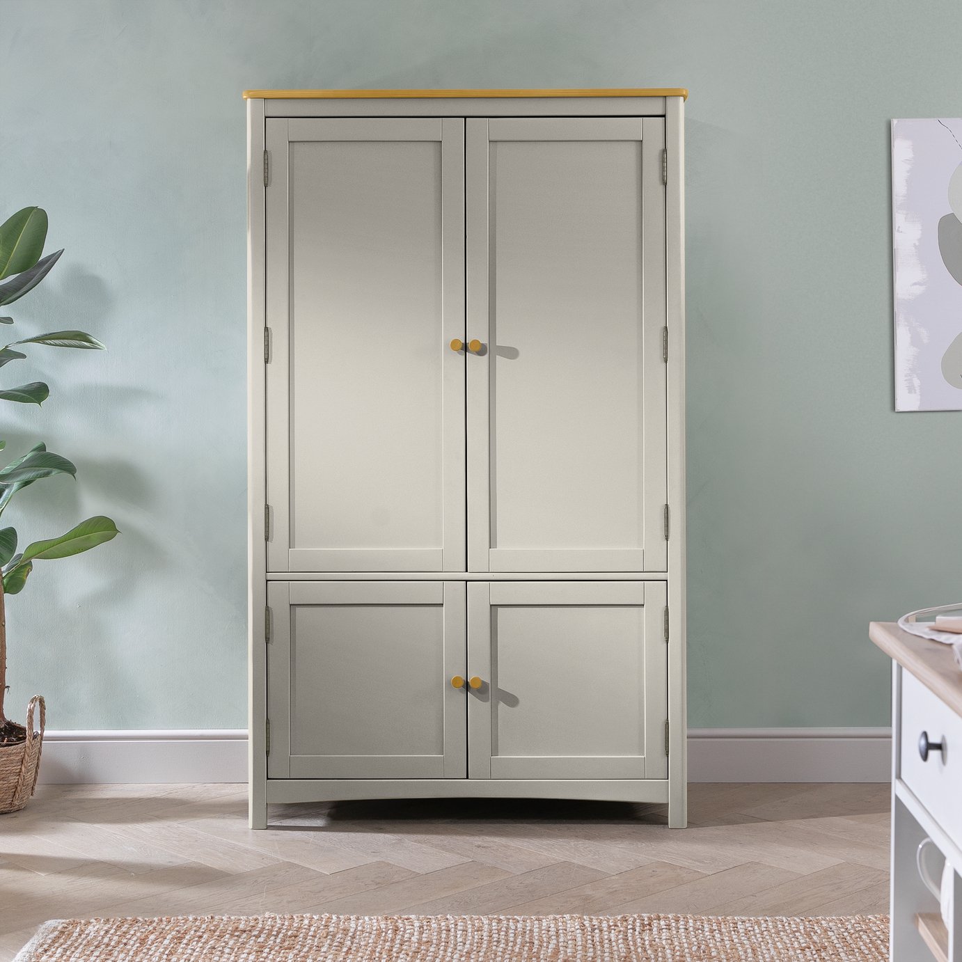 Habitat Bournemouth 4 Door Kitchen Larder - Beige
