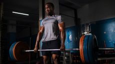 A man performing a deadlift