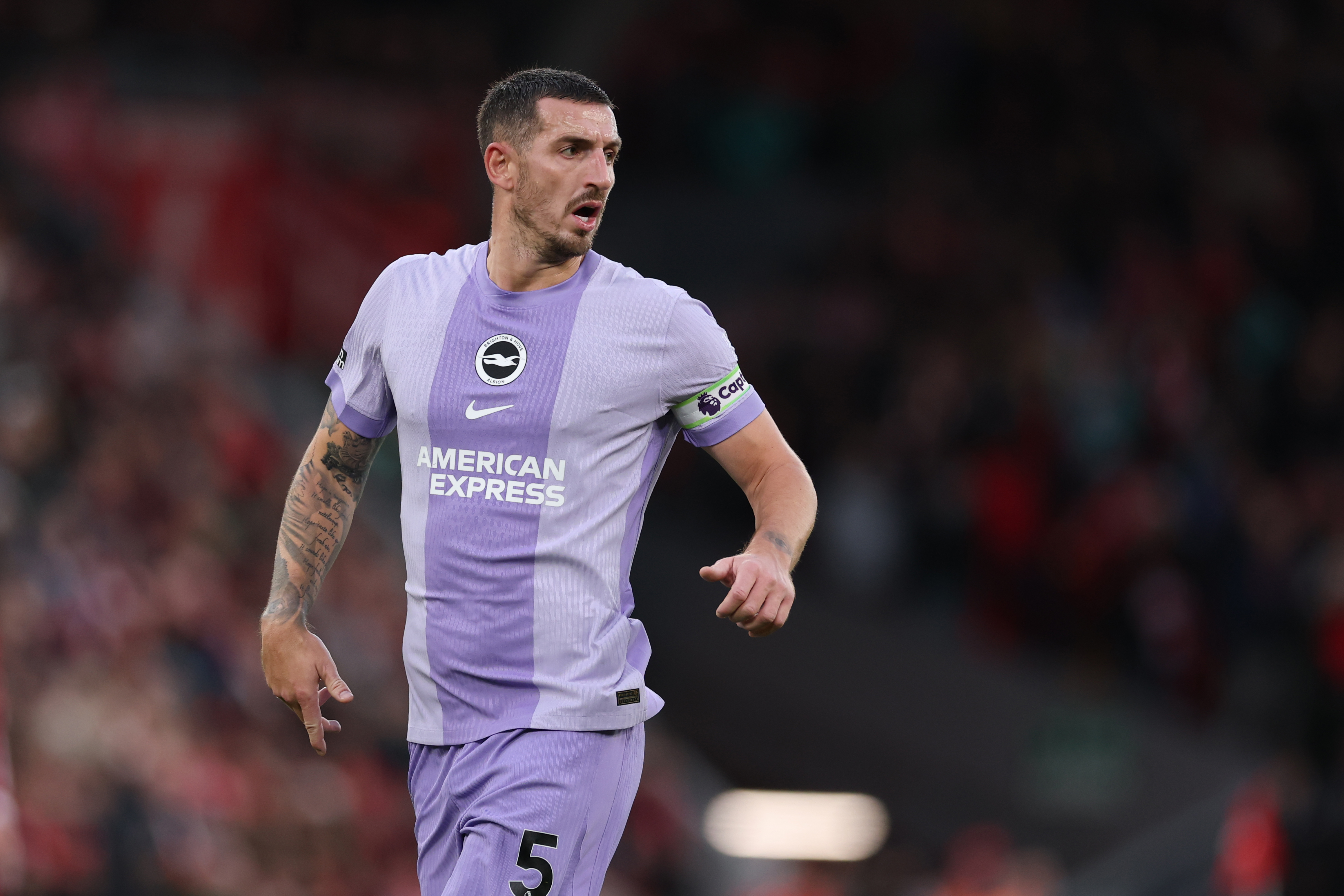 Brighton and Hove Albion defender Lewis Dunk