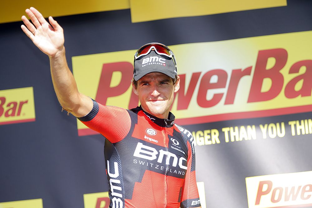 Greg Van Avermaet (BMC) waves to the crowd