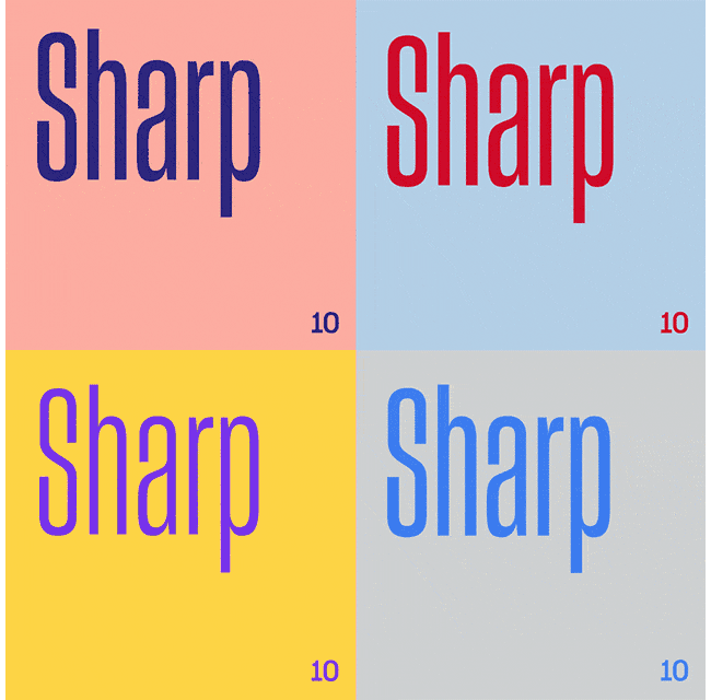 Don't call it a font; Sharp Grotesk is the full typeface package