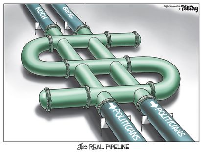 Political cartoon GOP Keystone XL Pipeline