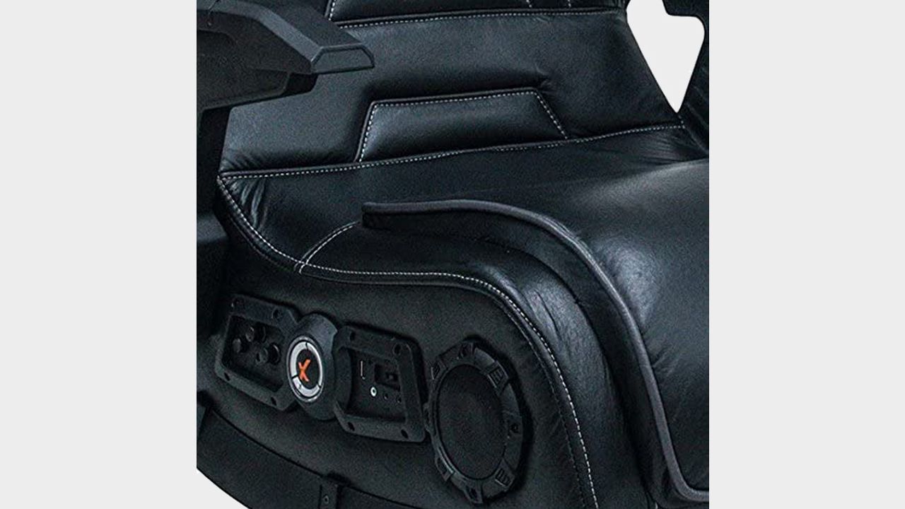 A product render of a black X-Rocker Pro's side controls