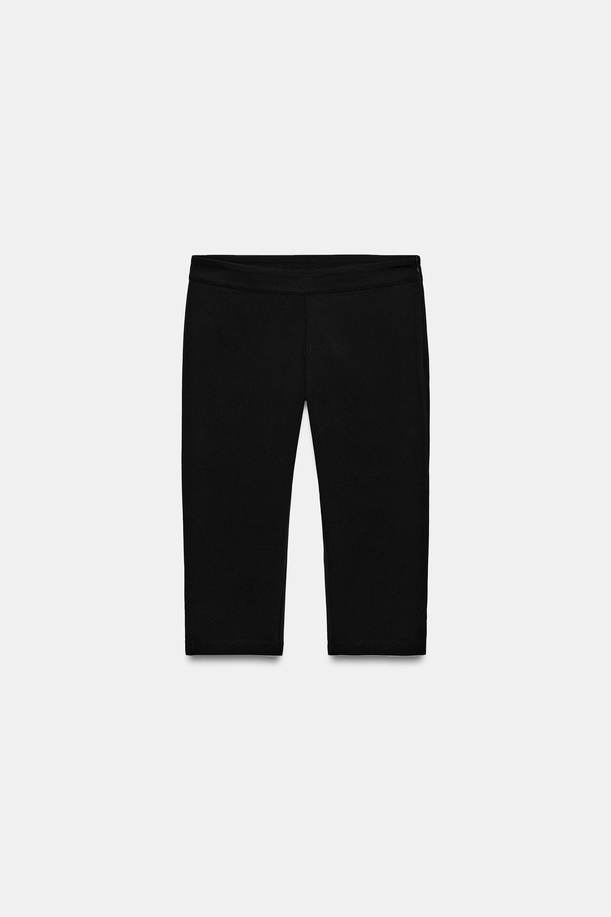 Stretch Capri Pants - Black - S