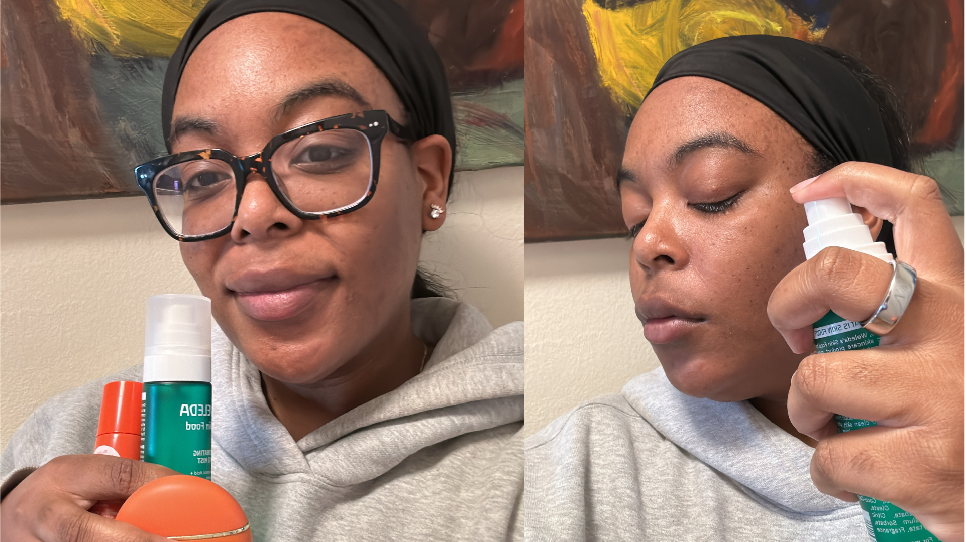 Ariel Baker using the products from her Summer Skin-care Routine