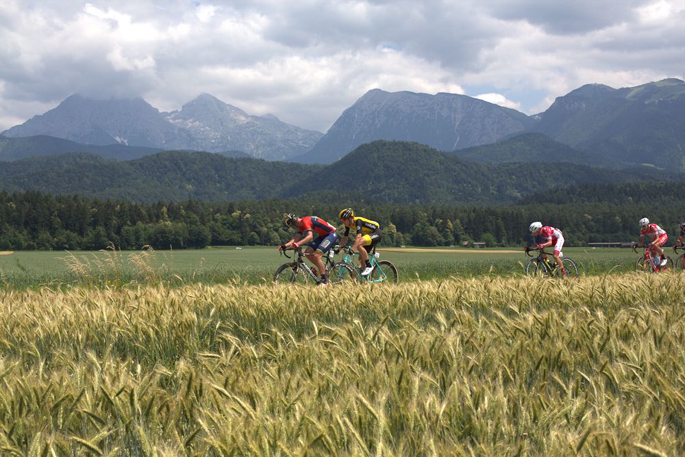 Scenery along the route of stage 4 at Tour de Slovenie