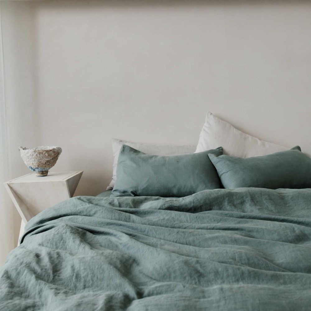 teal bedding