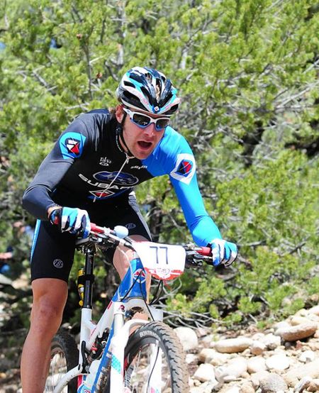 Jeremy Horgan-Kobelski (Gary Fisher/Subaru) passed about five riders who started ahead of him in 30 second intervals.