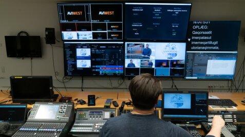 Control room in Greenland at KNR