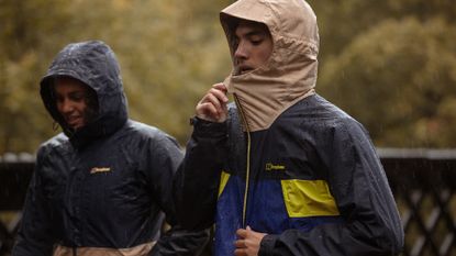best waterproof jacket: two people wearing Berghaus Sky Hiker jackets