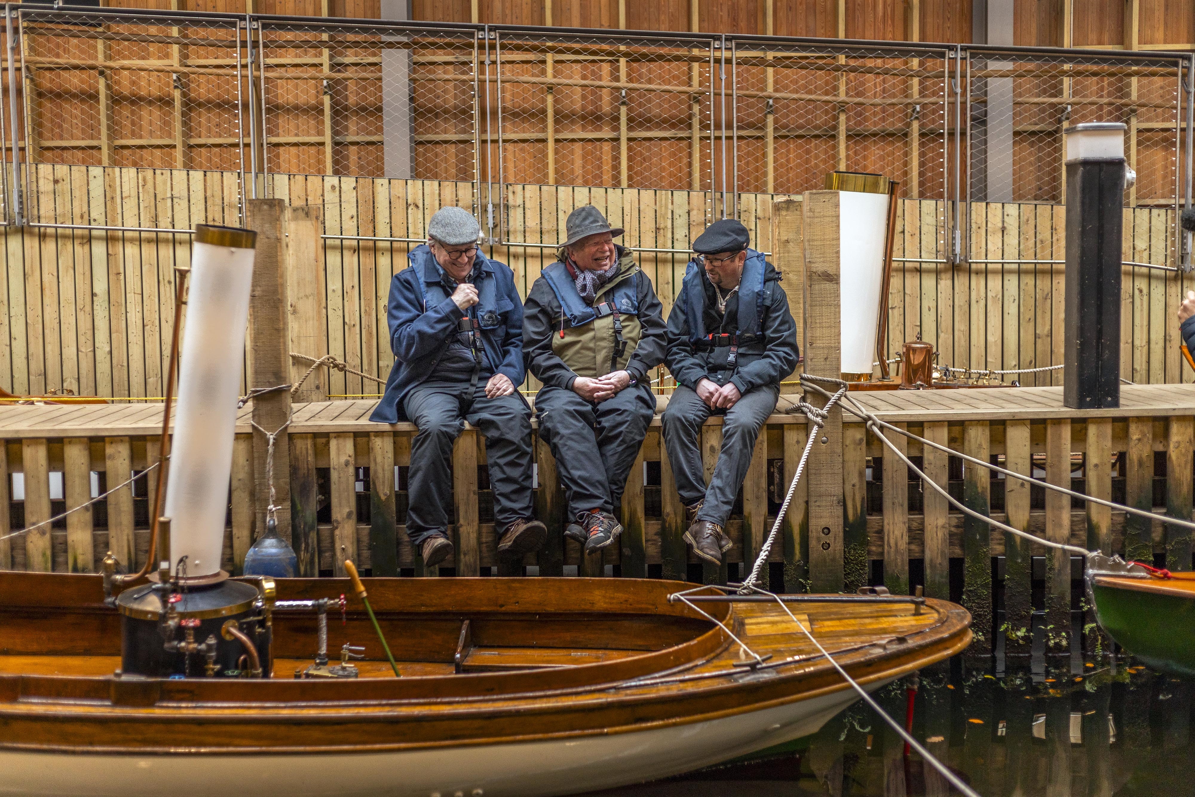 The Big Steam Adventure trio get ready to set sail.