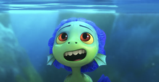 Jacob Tremblay's Luca as a sea monster in the Pixar animated film