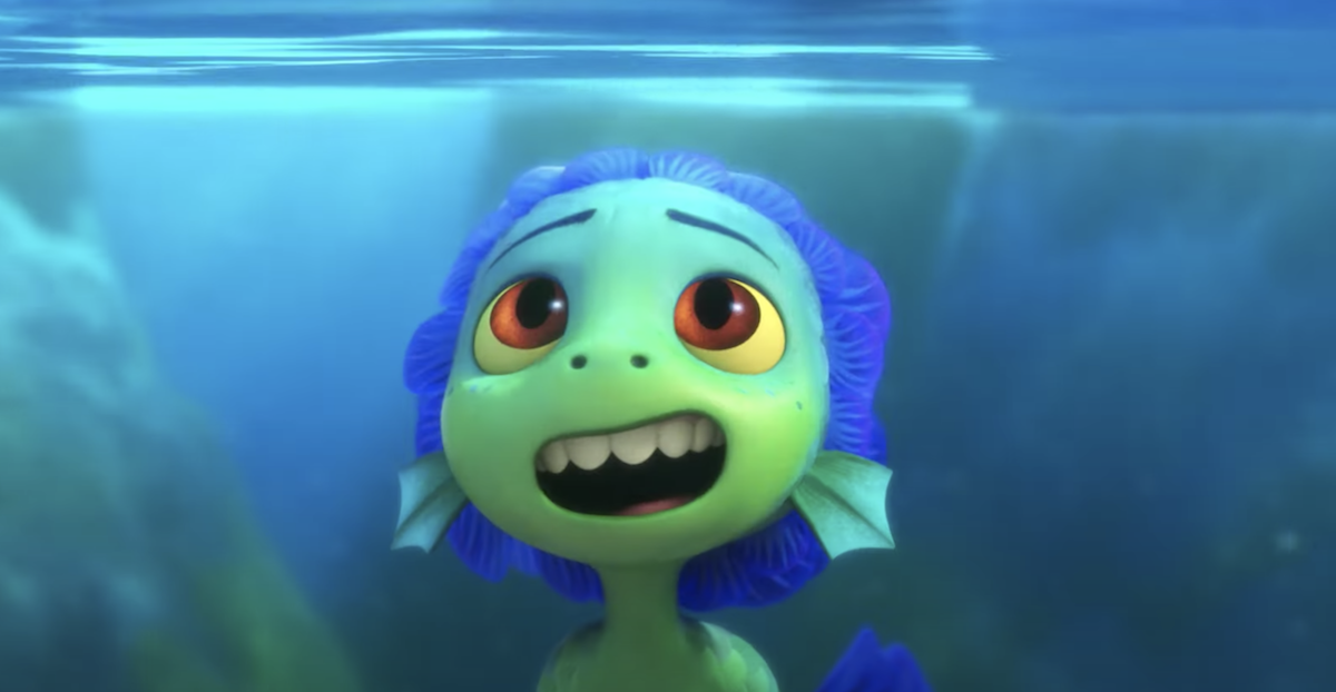 Jacob Tremblay&#039;s Luca as a sea monster in the Pixar animated film