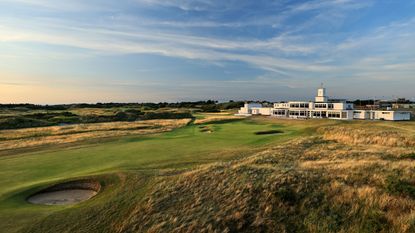 Royal Birkdale 18th hole and clubhouse