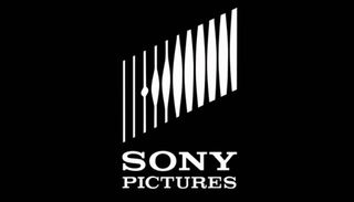 Sony Pictures logo with slab serif font on black background