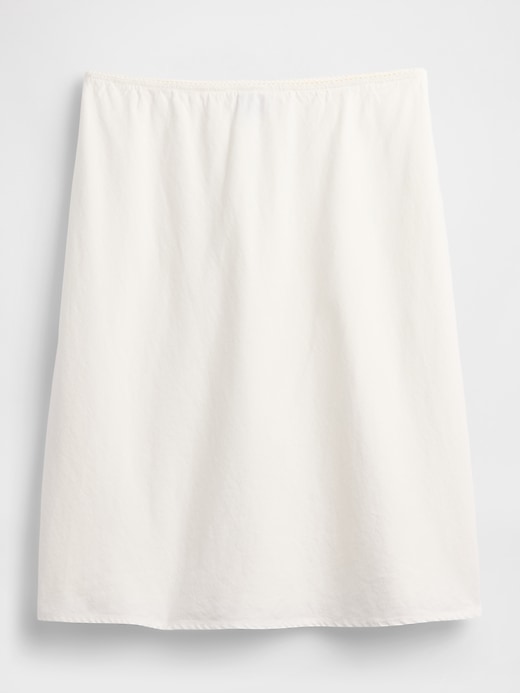 Linen-Blend Bias-Cut Skirt