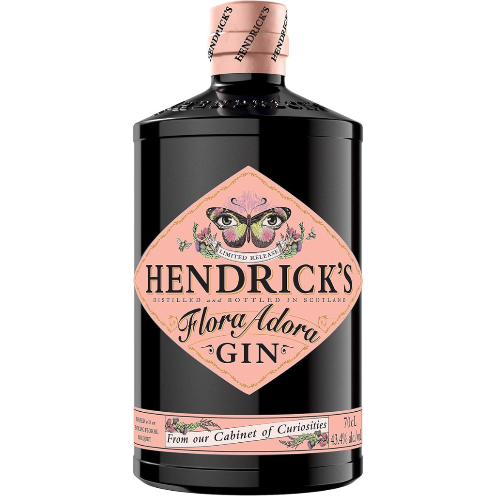 A cutout shot of Hendrick's Flora Adora Gin