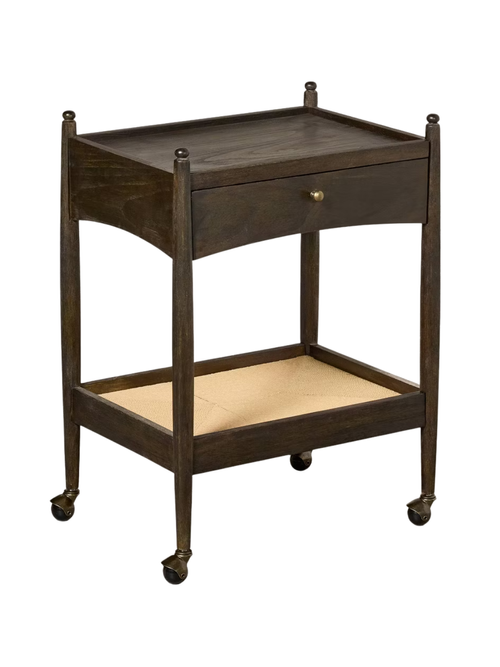Bar Cart Dark Wood 