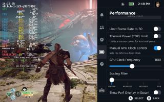 Steam Deck playing God of War