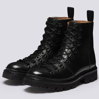 black lace up grenson boots