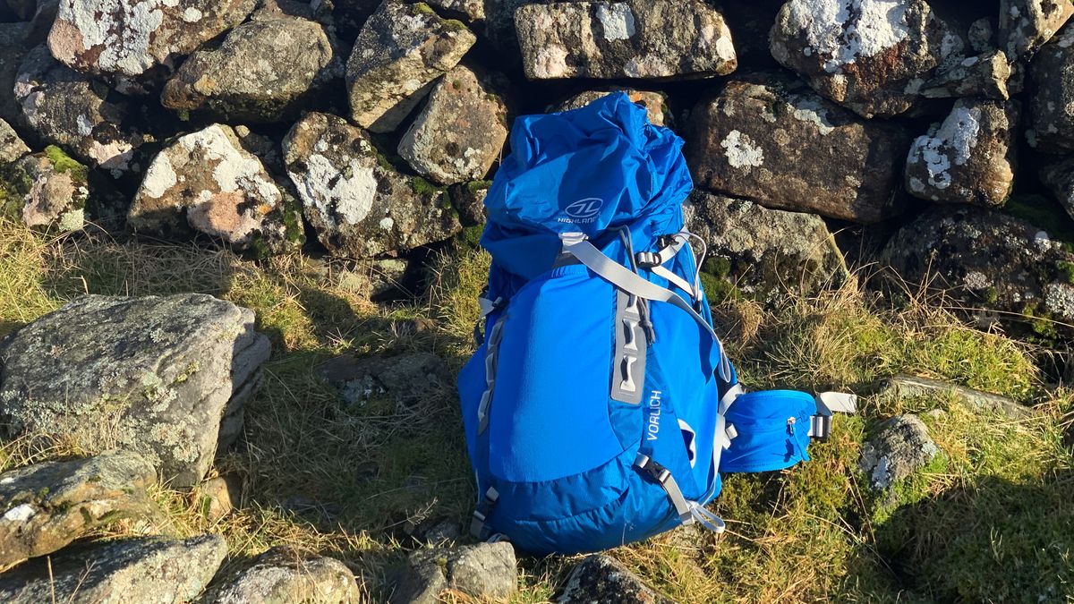 The Highlander Vorlich rucksack on the ground 