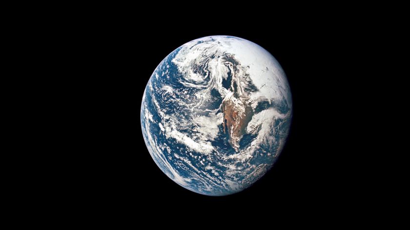 A close up of Earth in space