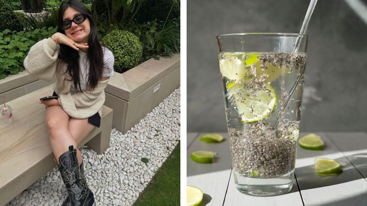 Chia water: Writer Sofia trying chia water