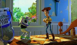 Woody and Buzz Lightyear in Toy Story