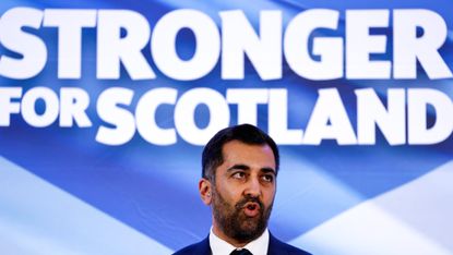 Humza Yousaf is unveiled as the SNP's new leader, Edinburgh 27 March 2023