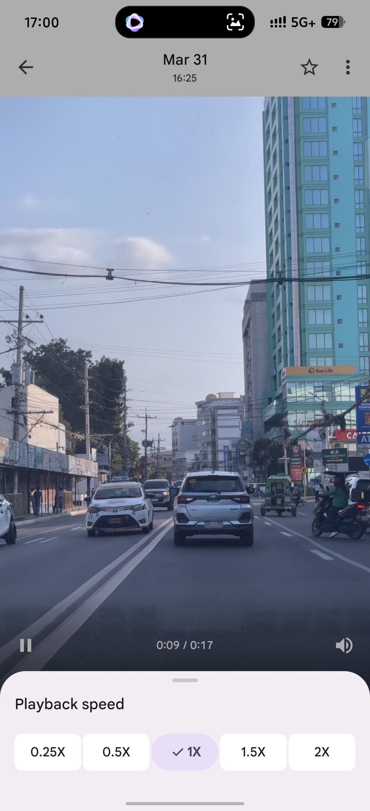 playback speed controls in Google Photos