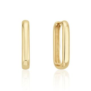 Lily & Roo Gold Large Plain Hoop Earrings