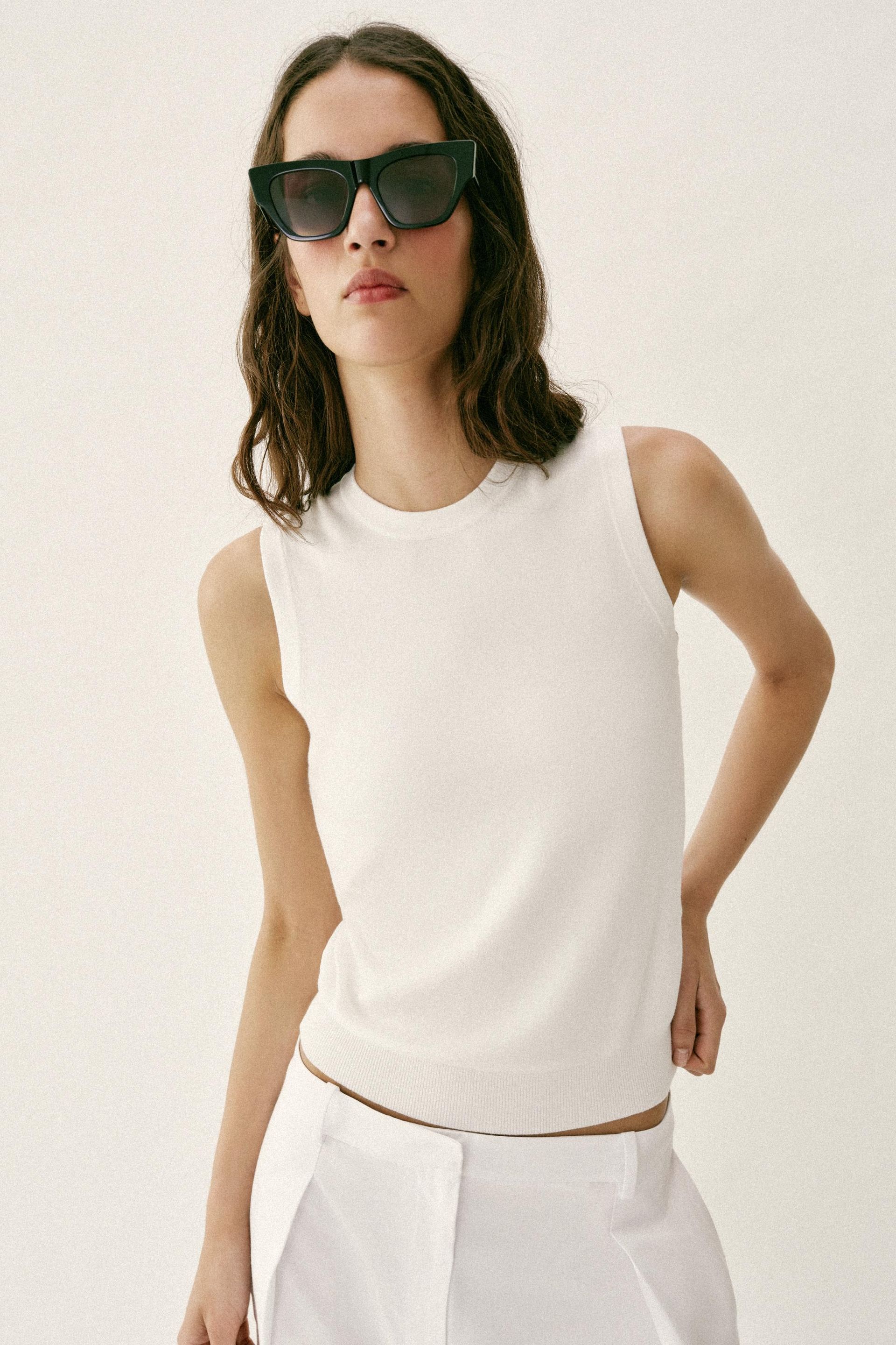 Sleeveless Knit Top