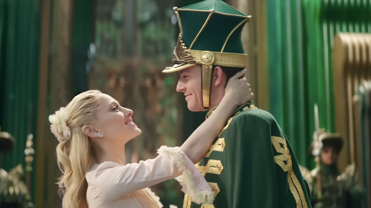 Glinda (Grande) supports Boq (Slater) in the highly anticipated Wicked sequel, Wicked For Good (2025).