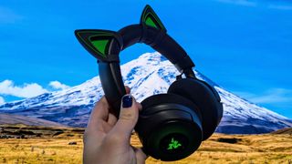 Image of the Razer Kraken V4 Pro wireless gaming headset.