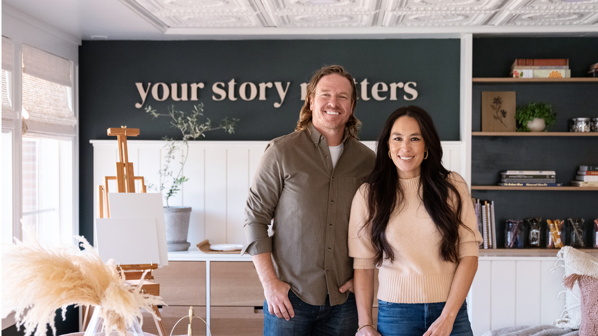 Joanna Gaines used the bold floral wallpaper trend in Fixer Upper