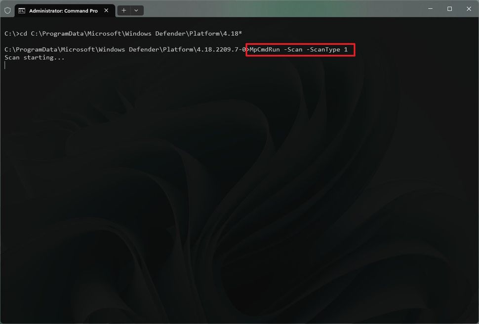 How to manage Microsoft Defender Antivirus from Command Prompt on