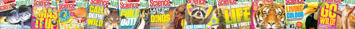 A spread of Science + Nature magazine covers