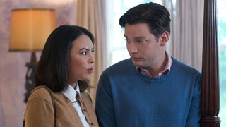 Janel Parrish, Dominic Sherwood in Haunted Wedding