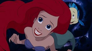 Ariel swims in The Little Mermaid