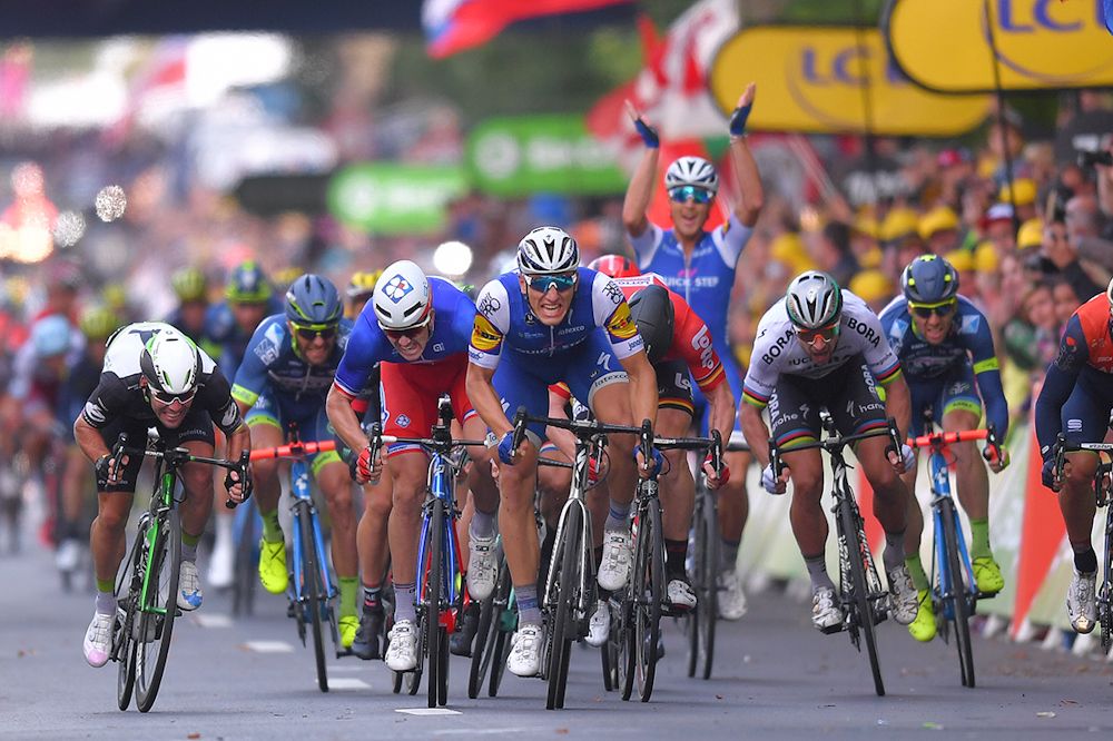 Marcel Kittel en route to winning stage 2 at the Tour de France