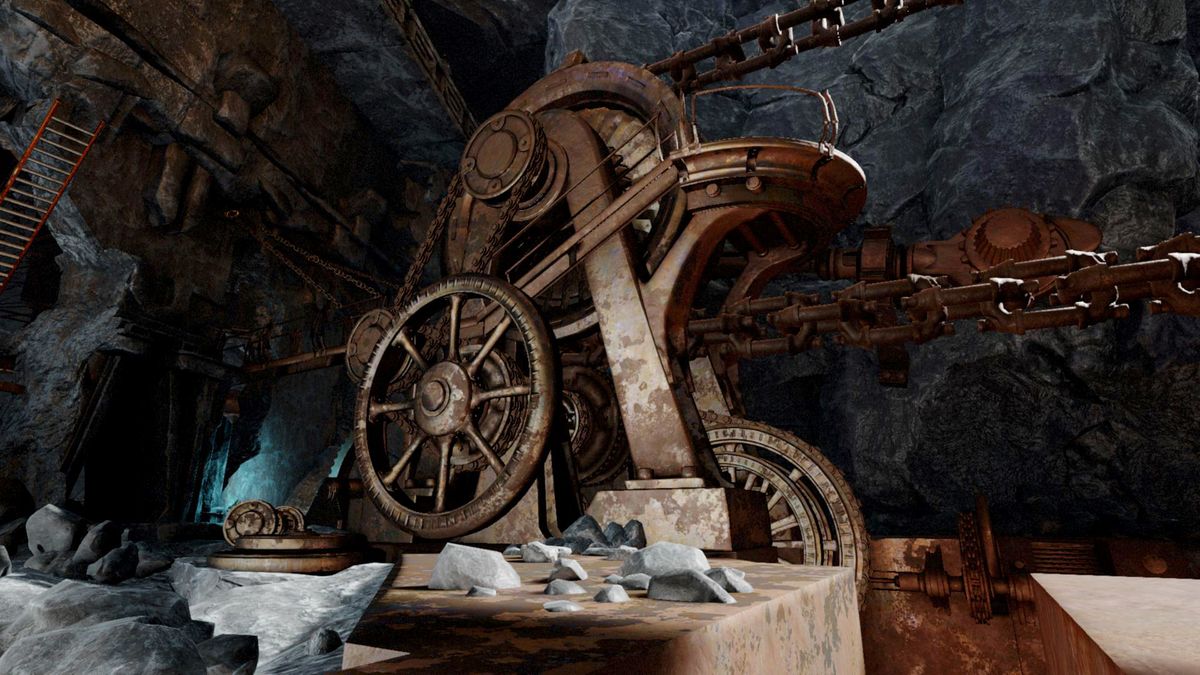 Lots of Myst and Riven's iconic rust machinery.