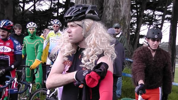 Some wore wigs under their helmets.